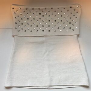 Zara Cream studded tube top